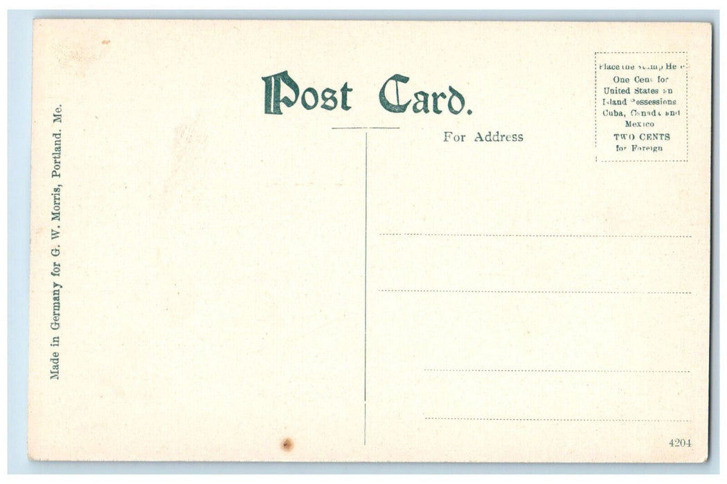 c1910 Boat in Corner in Bay of Naples, Naples Maine ME Antique Postcard