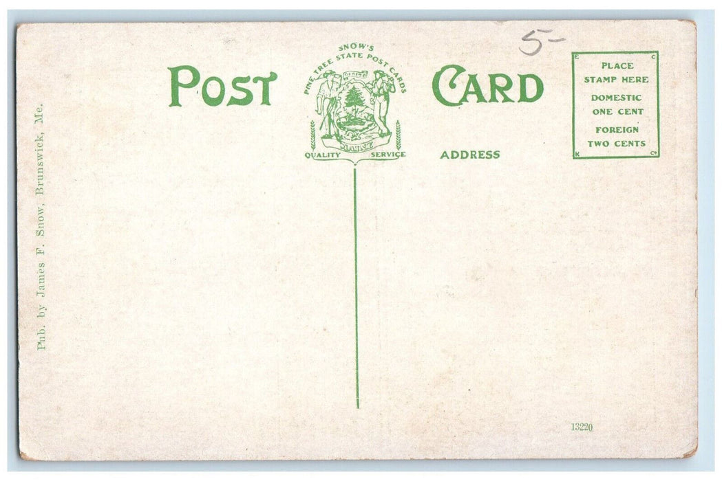 c1920's Episcopal Church, Gardiner Maine ME Unposted James F Snow Postcard