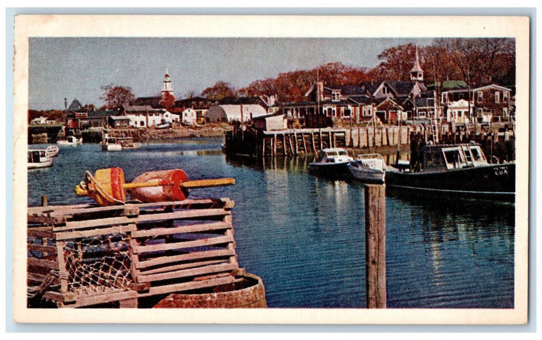 c1940's Excursion Boat, Colonial Seacoast Village, Kennebunkport ME Postcard