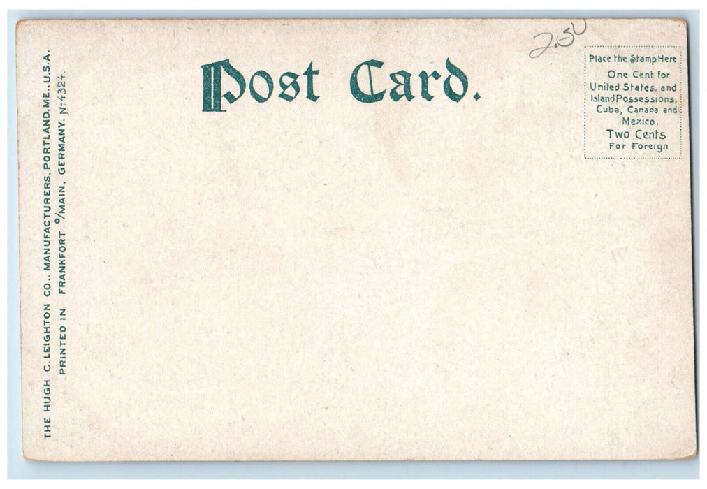 c1905 Picnic Rocks, Boat Canoeing, Kennebunk River Maine ME Antique Postcard