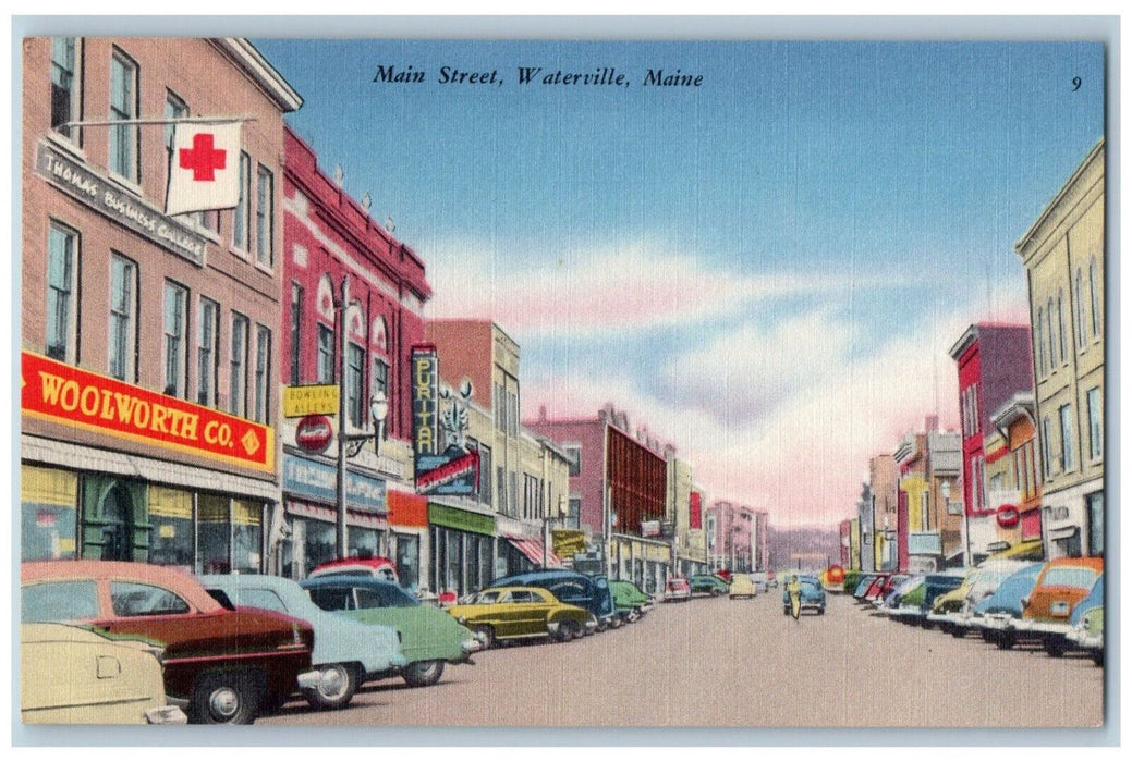 c1950's College, Woolworth Co Campus Colby College Waterville Maine ME Postcard