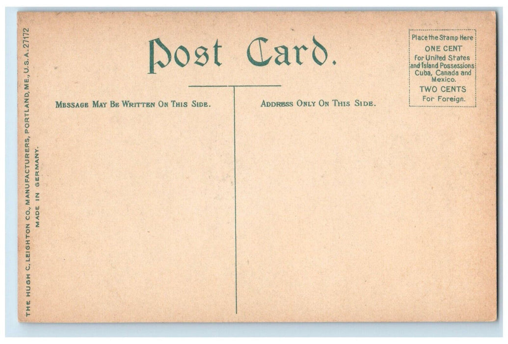 c1910's Hancock Maine ME, Glimpse Of The Tauton River Boats Antique Postcard