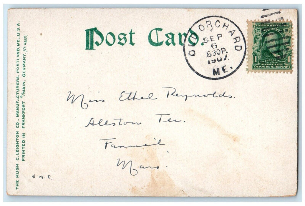1907 Gorham ME, Gorham Normal School Building Campus Posted Antique Postcard