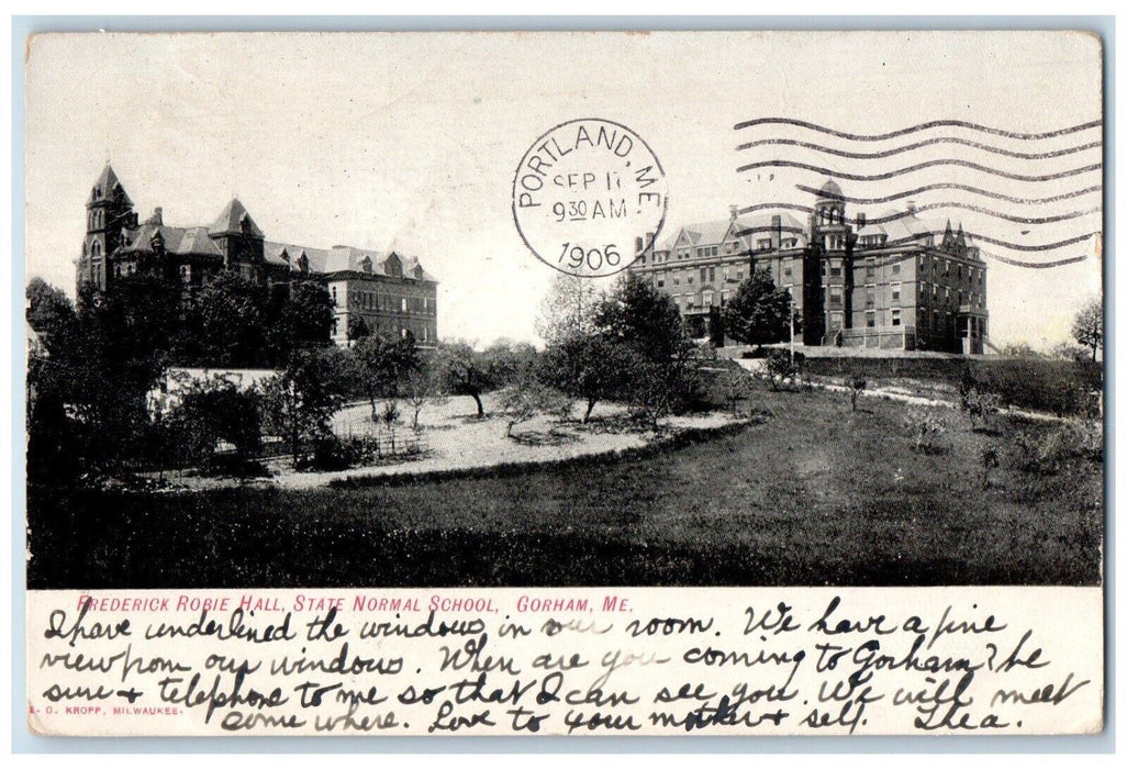 1906 Frederick Robie Hall State Normal School Gorham Maine ME Antique Postcard