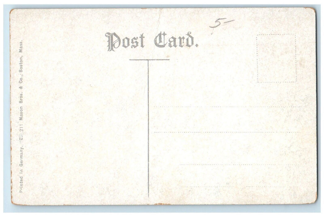 c1910's View On Canobie Lake New Hampshire NH, Building Boats Scene Postcard
