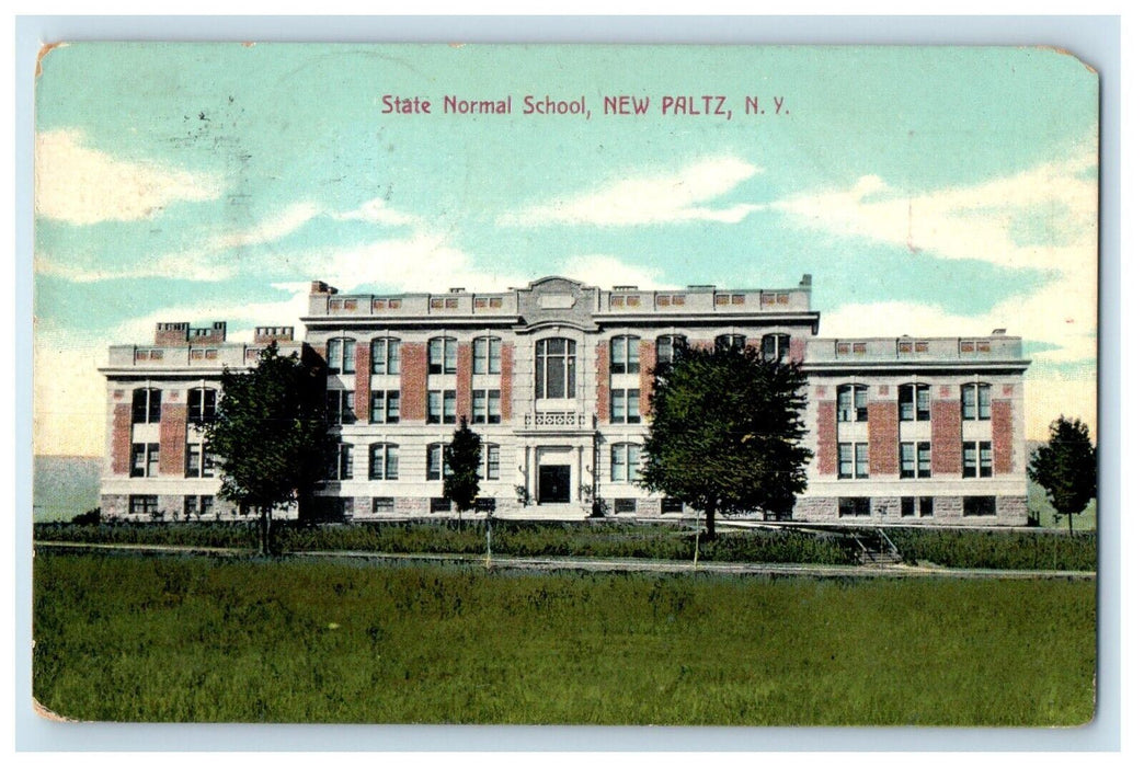 1910 State Normal School Building New Paltz New York NY Posted Antique Postcard