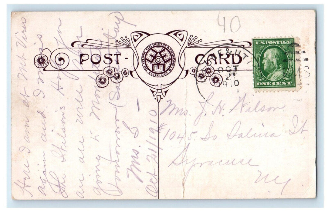 1910 Indian Lake Towards The Outlet Mountain View New York NY Antique Postcard