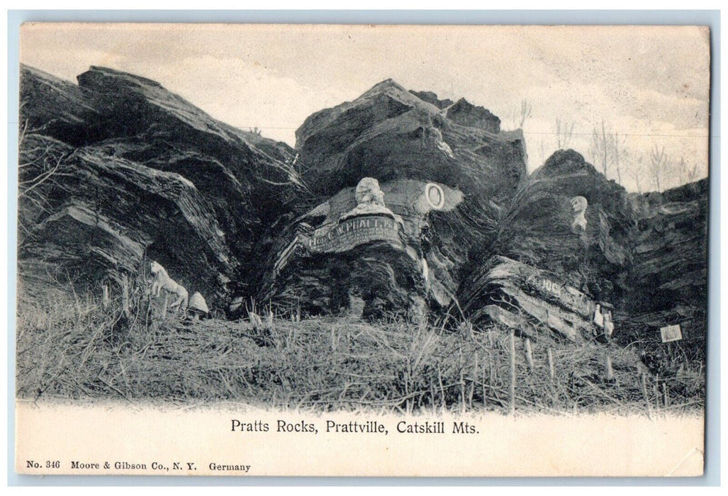c1905 Pratts Rocks Prattville Catskill Mountains New York NY Antique Postcard