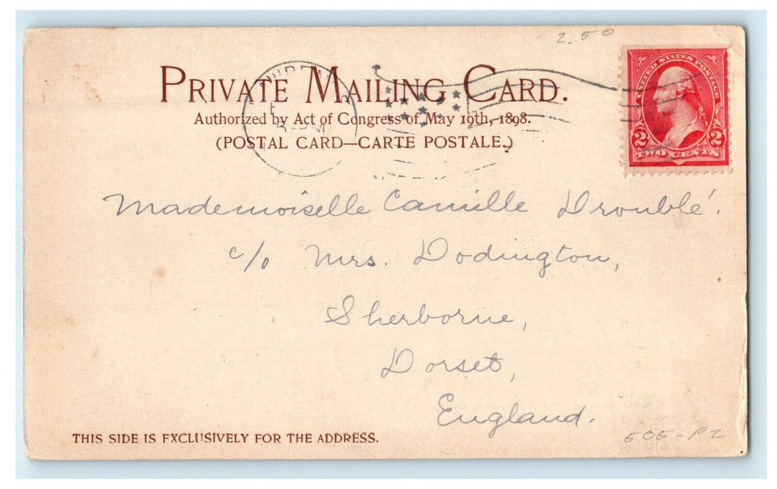 1901 Gore Hall, Harvard College, Cambridge Massachusetts MA Posted PMC Postcard