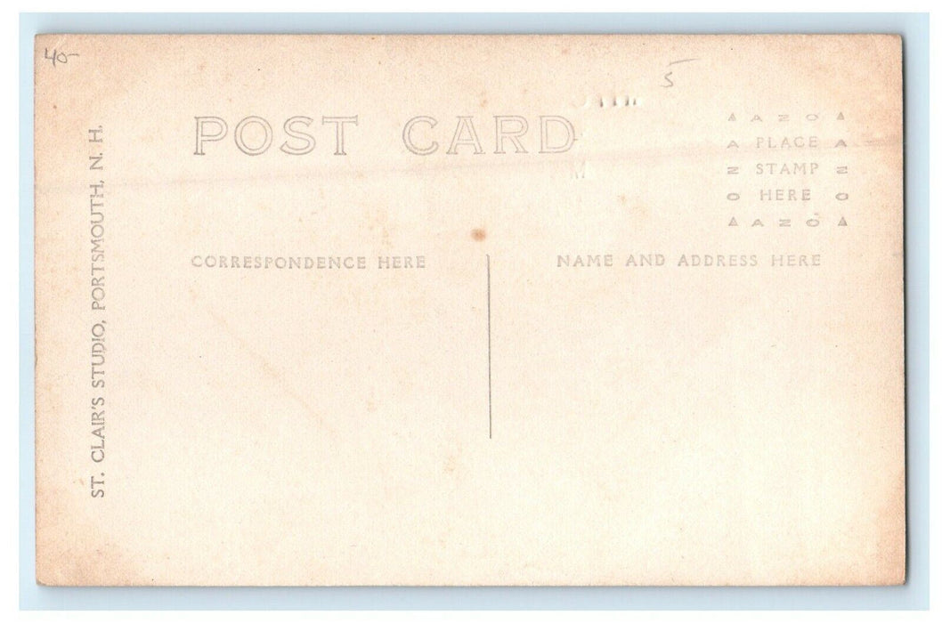 c1910's M.E Church Portsmouth New Hampshire RPPC Photo Antique Postcard