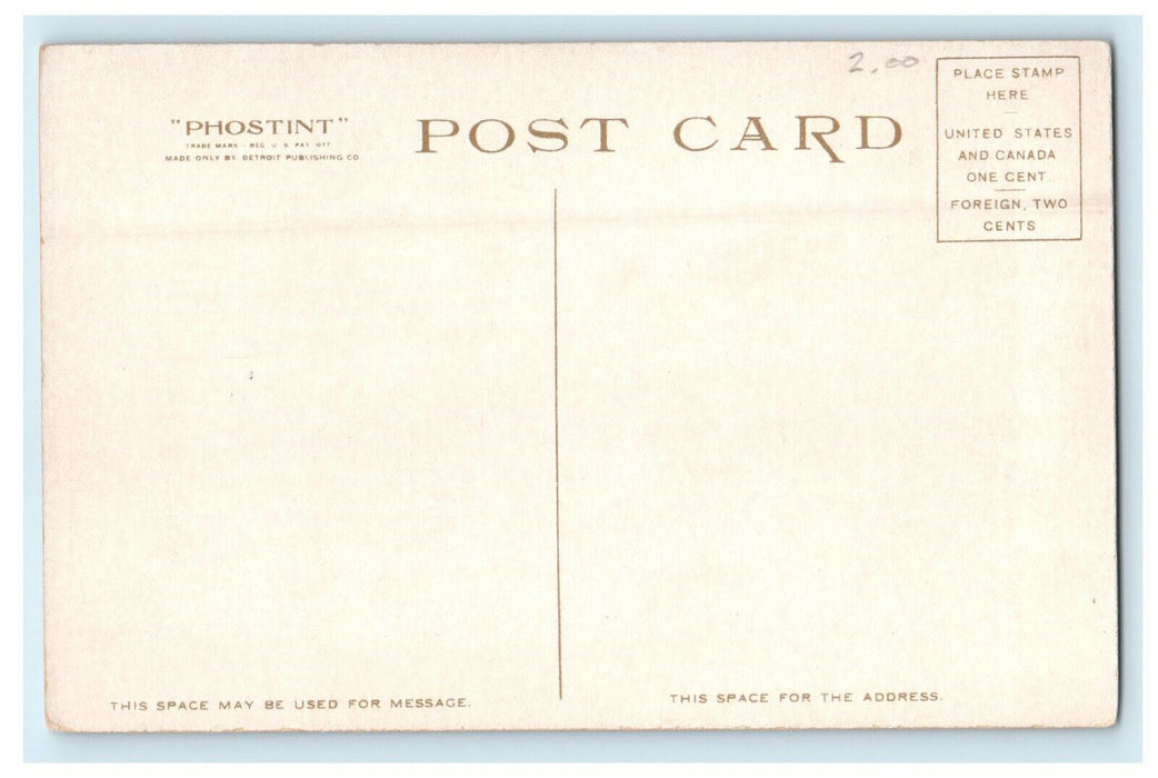 c1910s Antique Car, Red Lion Inn, Stockbridge Massachusetts MA Phostint Postcard