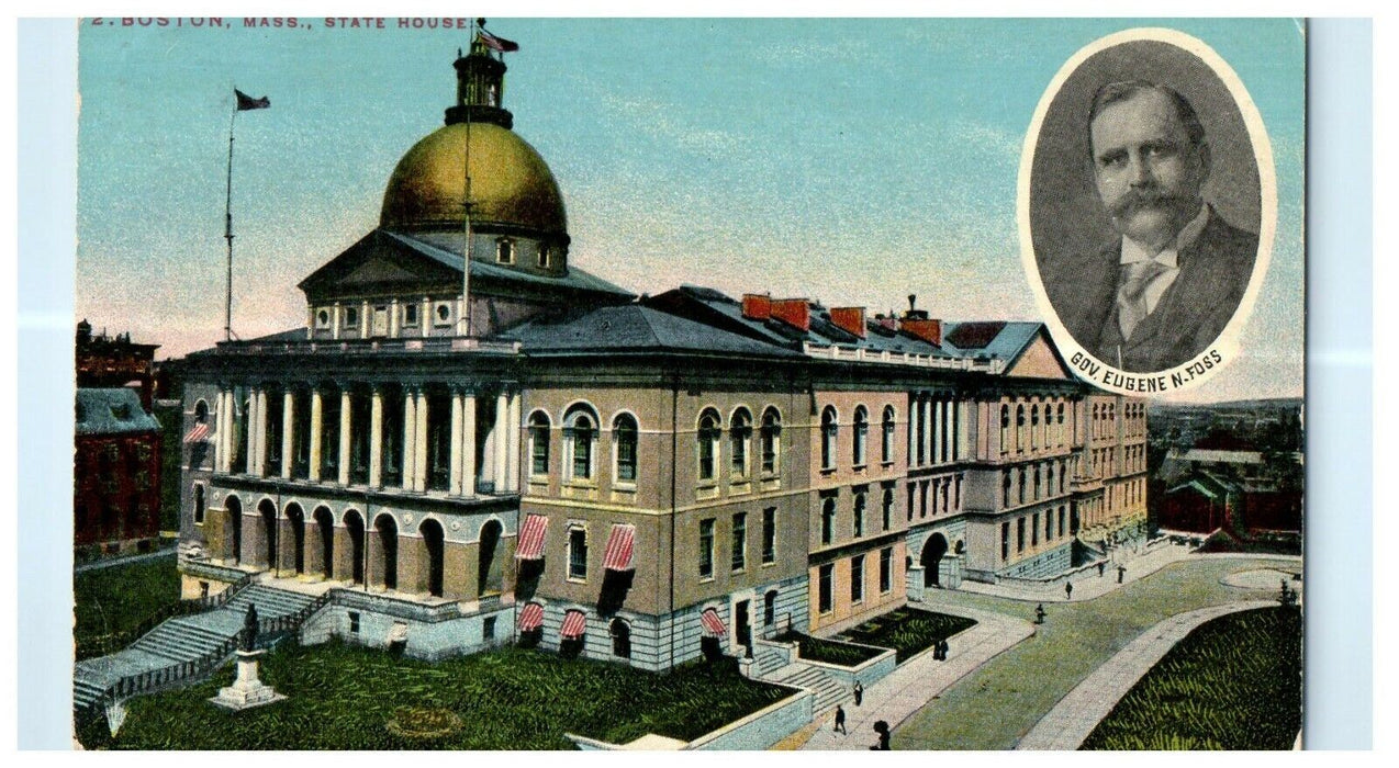 1912 Governor Eugene N Foss, South Postal Cancel Political Advertising Postcard