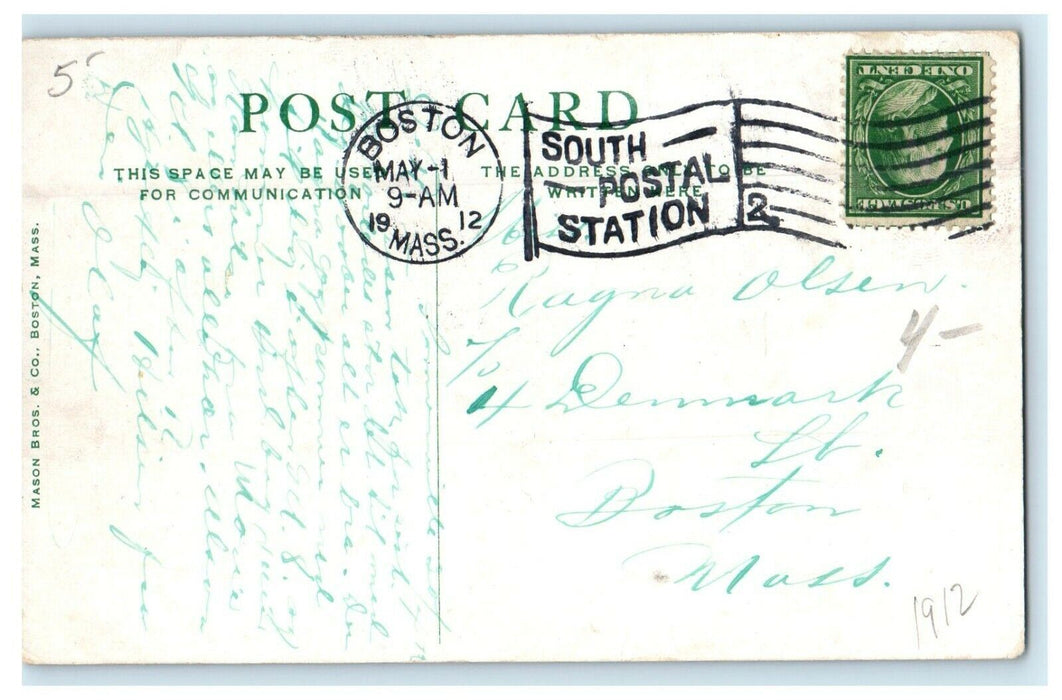 1912 Governor Eugene N Foss, South Postal Cancel Political Advertising Postcard