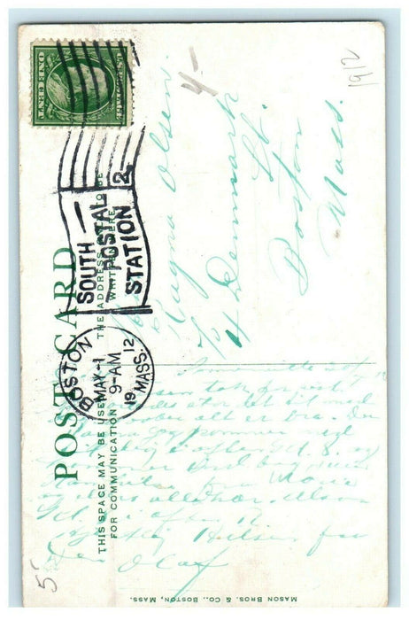 1912 Governor Eugene N Foss, South Postal Cancel Political Advertising Postcard