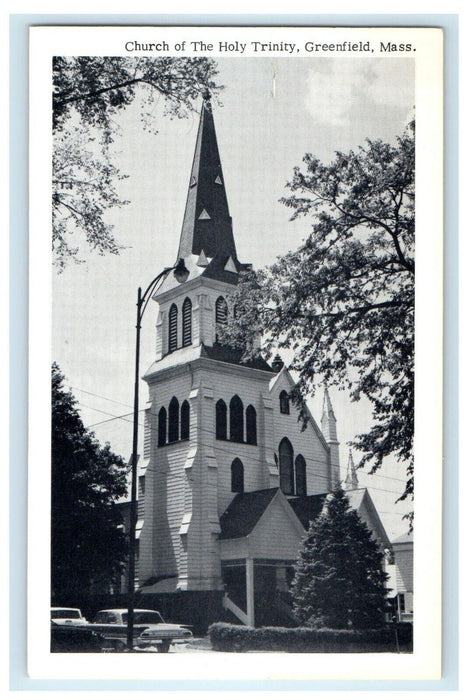 View Of Church Of The Holy Trinity Greenfield Massachusetts MA Unposted Postcard