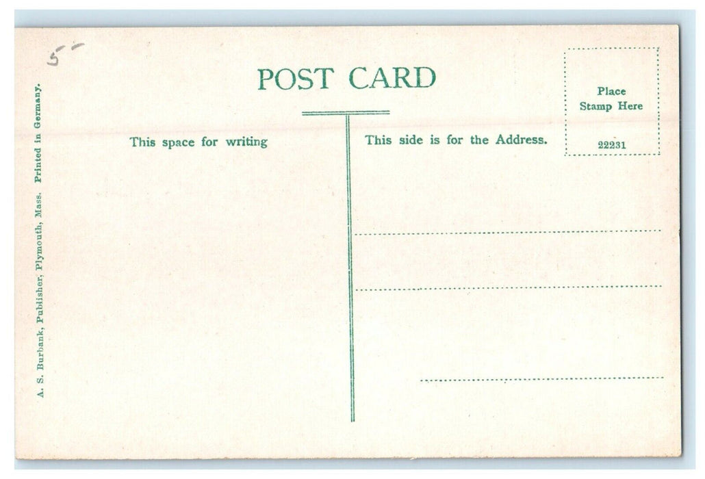 1912 The Old Brook Bridge, Manoment, Massachusetts MA Antique Postcard