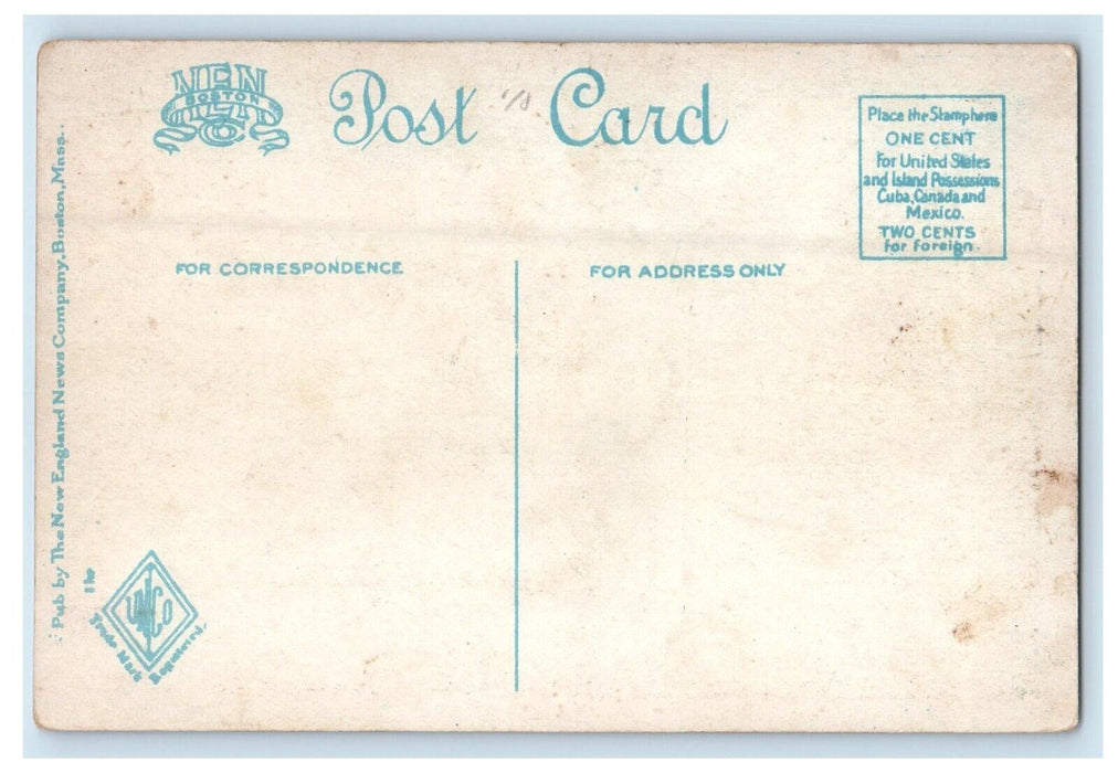 c1910's View Of Cold River Dirt Road Mohawk Trail Massachusetts MA Postcard