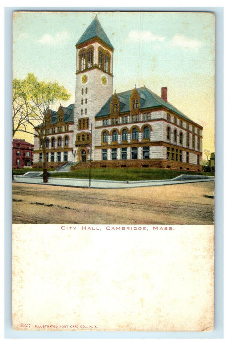 c1905s City Hall, Cambridge Massachusetts MA Unposted Postcard