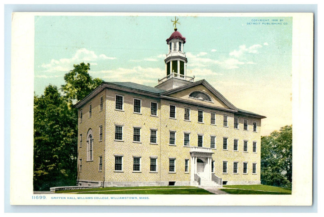 c1910s Griffen Hall, Williams College, Williamstown MA Antique Postcard