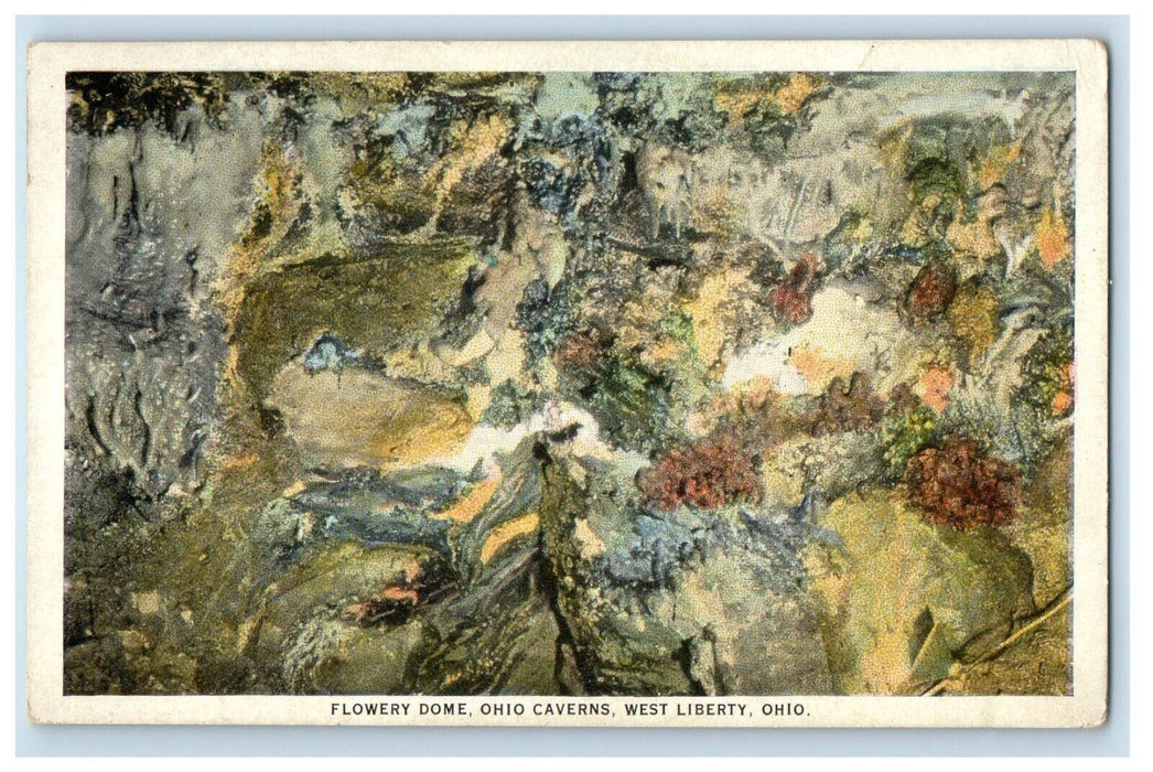 c1930's Flowery Dome Ohio Caverns West Liberty OH Unposted Vintage Postcard