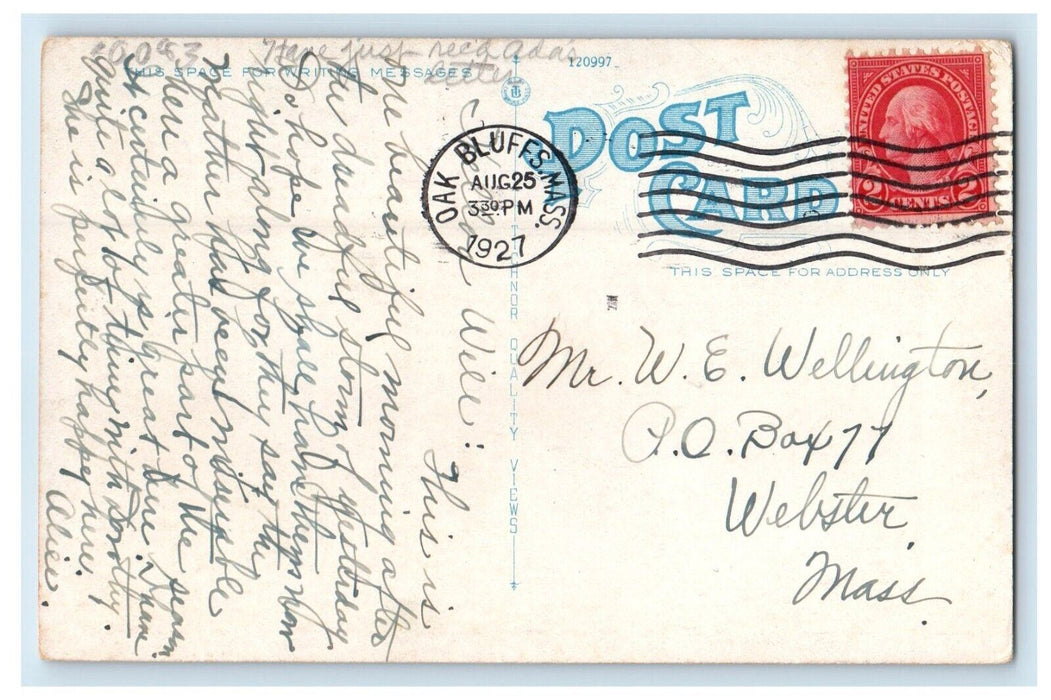 1927 Gay Head Cliffs Light House Gay Head Oak Bluffs Massachusetts MA Postcard