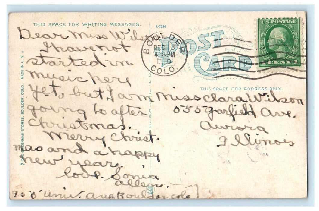 1920 Perfect Treen in the Canon, Boulder Colorado CO Antique Postcard