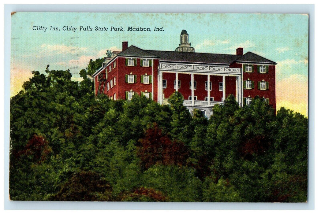 c1950's Clifty Inn, Clifty Falls State Park Madison Indiana IN Vintage Postcard
