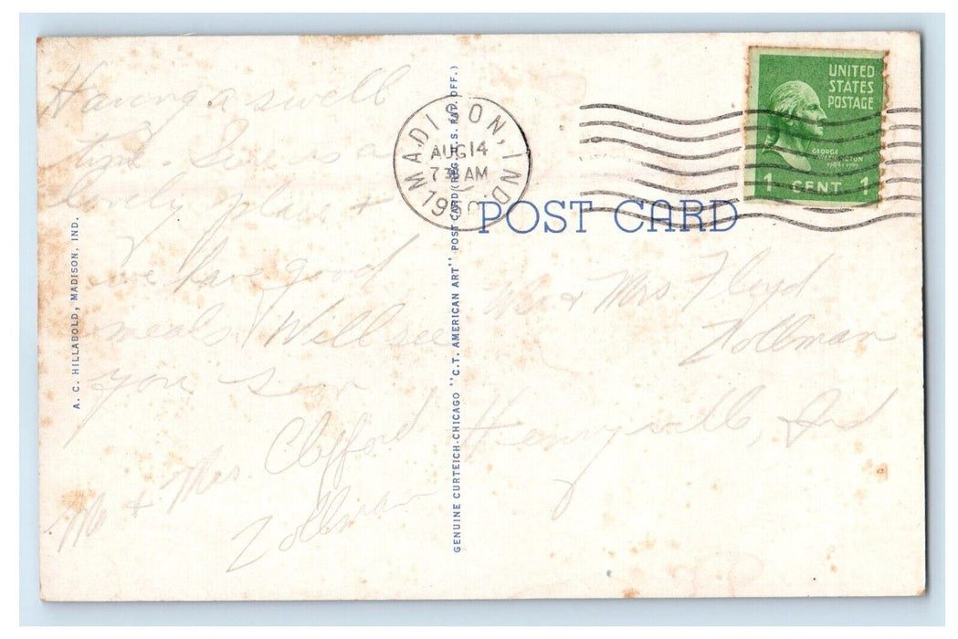 c1950's Clifty Inn, Clifty Falls State Park Madison Indiana IN Vintage Postcard