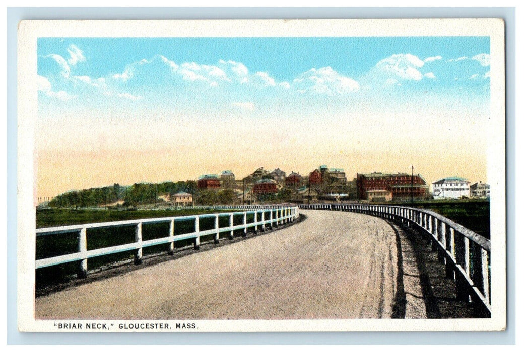 c1930's Briar Neck Highway Road Gloucester Massachusetts MA Vintage Postcard