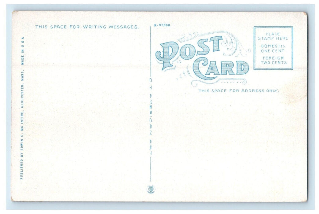 c1930's Briar Neck Highway Road Gloucester Massachusetts MA Vintage Postcard