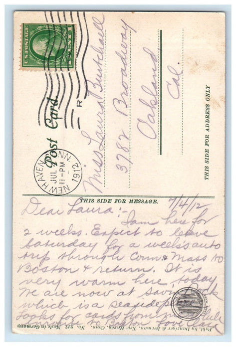 1912 Farman Hall Yale University New Haven Connecticut CT Antique Postcard