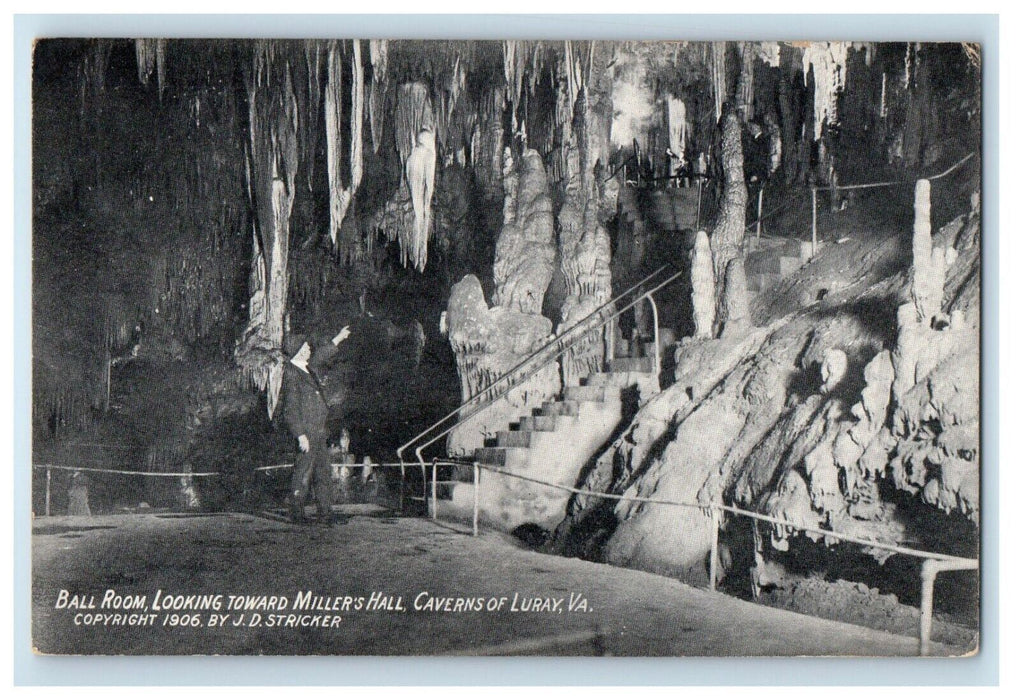 Ball Room Looking Toward Miller's Hall Caverns Of Luray Virginia VA Postcard