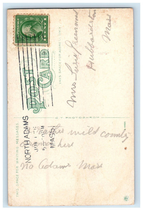 c1910 Trail To Greylock Mountain, Highest in Massachusetts MA Posted Postcard