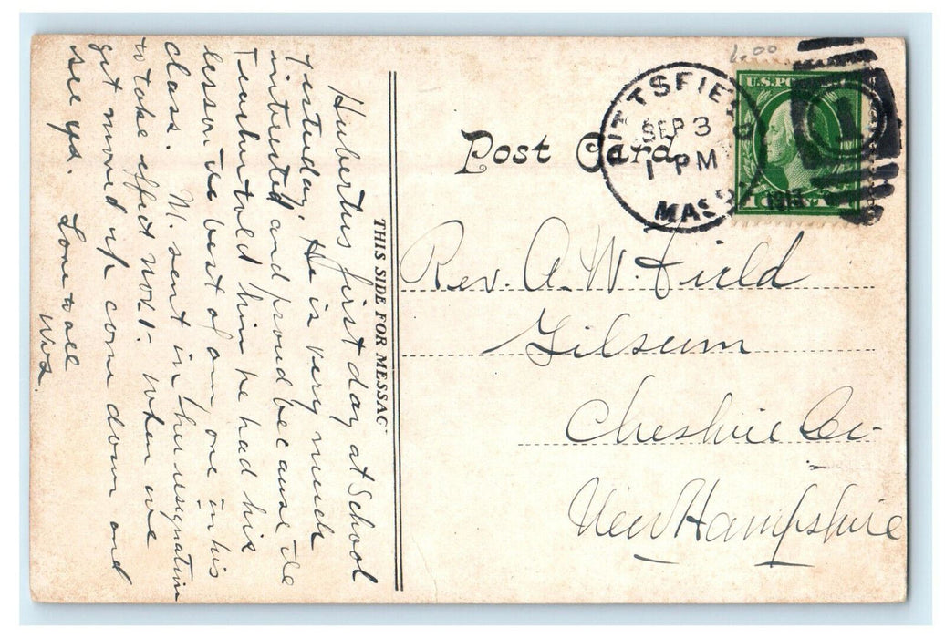 1913 Hope Congregational Church, Springfield Massachusetts MA Postcard