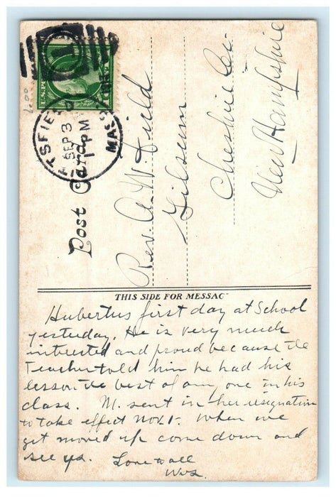 1913 Hope Congregational Church, Springfield Massachusetts MA Postcard