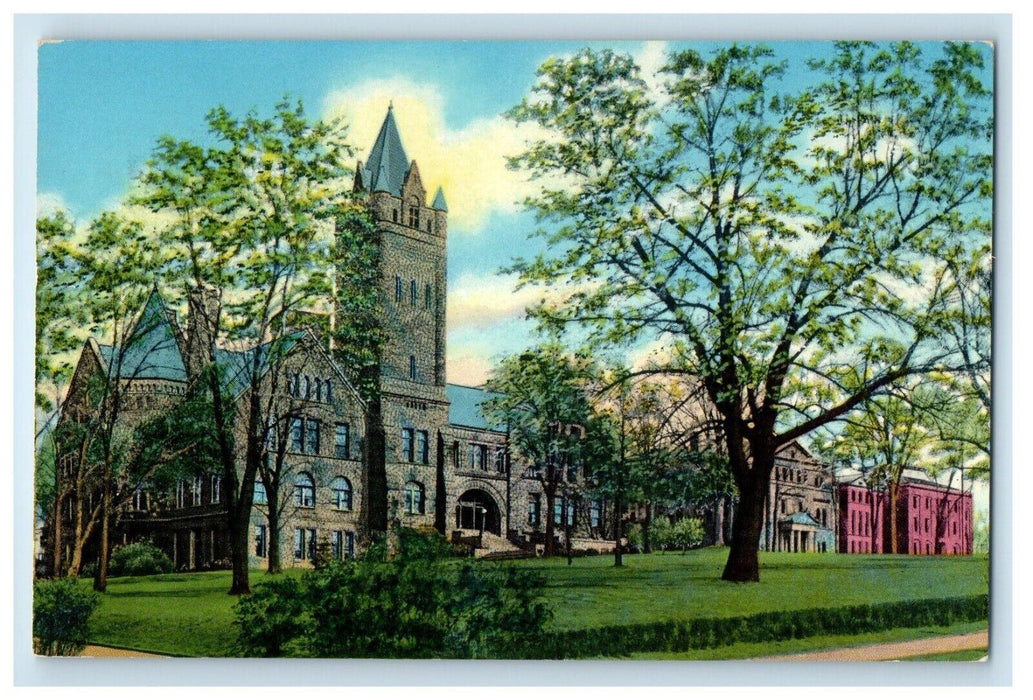 1965 Gray Chapel Library And Campus View O.W.U  Delaware OH Vintage Postcard