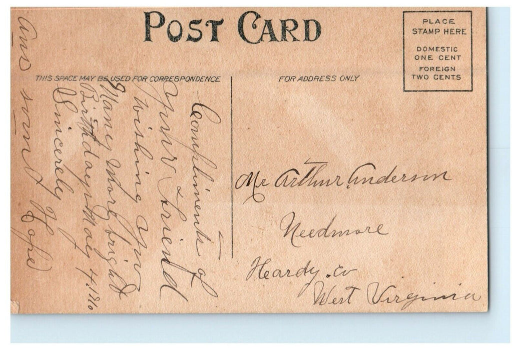c1910 My Sweetheart Valentine Romance Couple Multiview Gold Flowers Postcard