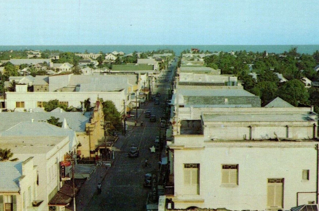1953 Bird's Eye View Of Key West From Roof Of Concha Hotel Florida FL Postcard