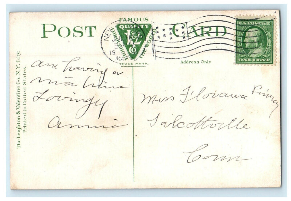 1911 The Duck Pond East Side Brooklawn Pak New Bedford Massachusetts MA Postcard