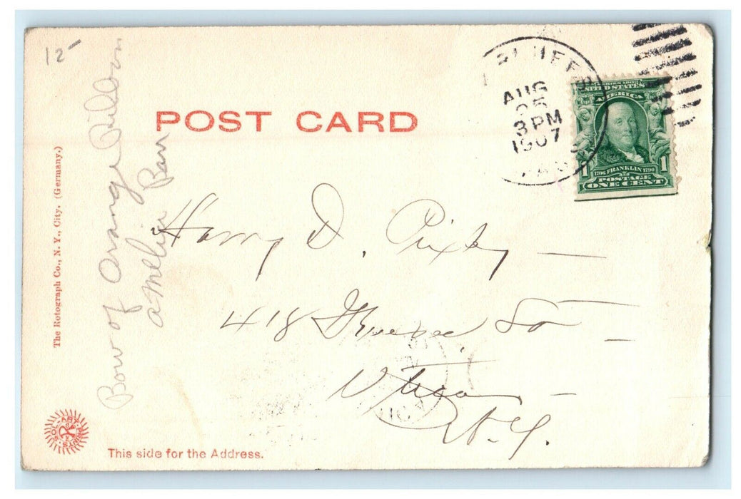 1907 Joy's Pier Cottage City Massachusetts MA Antique Rotograph Postcard