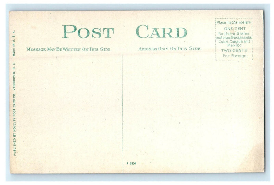 c1910 Entrance to Burrard Inlet and the Lions Vancouver Canada CA Postcard