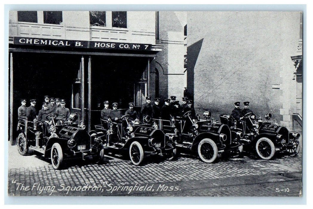 1911 "The Flying Squadron" Springfield, Massachusetts MA Postcard