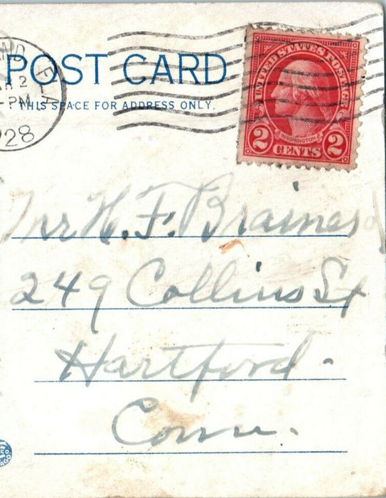 1928 "The Sunshine City" Shuffleboard Courts, St. Petersburg Florida FL Postcard