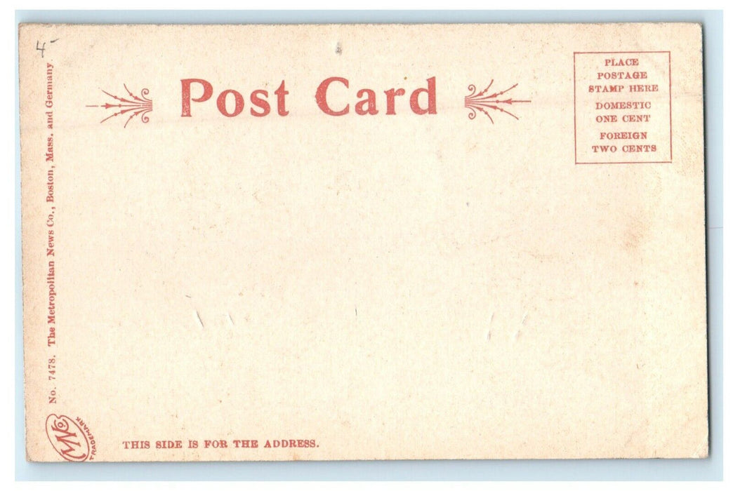 1905 Birds Eye View of Fall River Massachusetts MA Antique Postcard