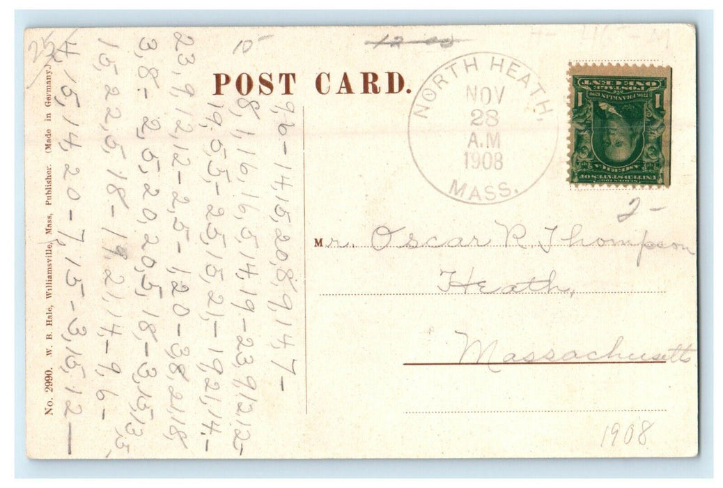 1908 Visit of Gov. Guild to Charlemont Massachusetts MA Posted Postcard