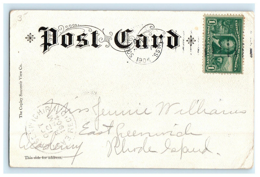 1904 Red House and Sudbury River, Framingham Massachusetts MA Postcard