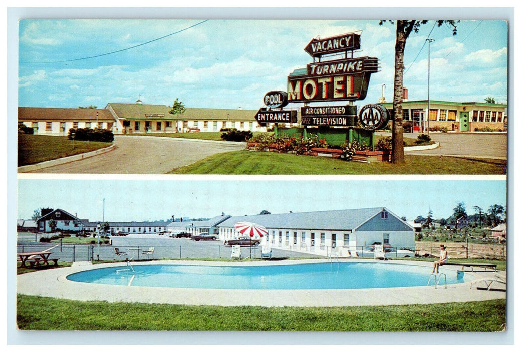 c1960s Turnpike Motel and Coffee Shop, Maple Shade, New Jersey NJ Postcard