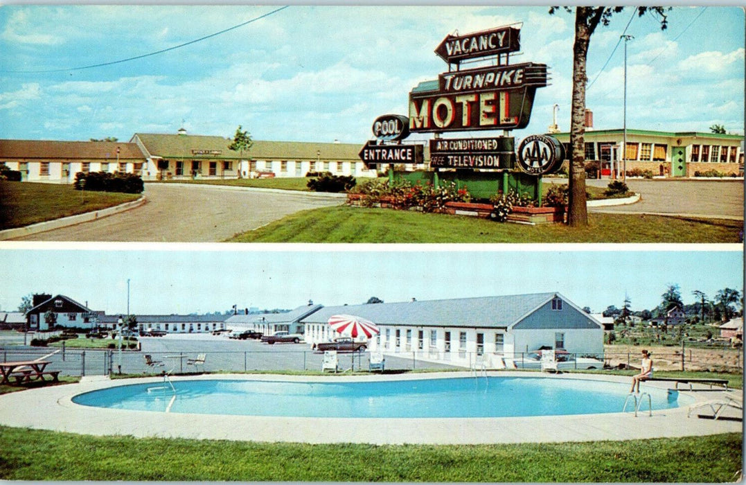 c1960s Turnpike Motel and Coffee Shop, Maple Shade, New Jersey NJ Postcard