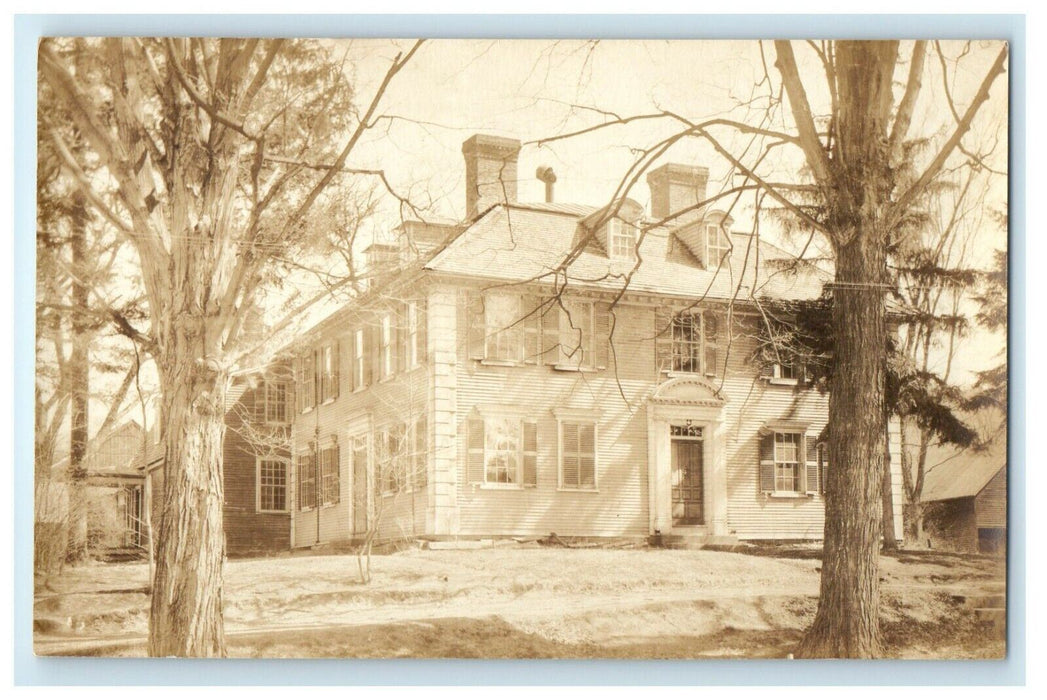 c1920's Colonial House Deerfield Massachusetts MA RPPC Photo Antique Postcard