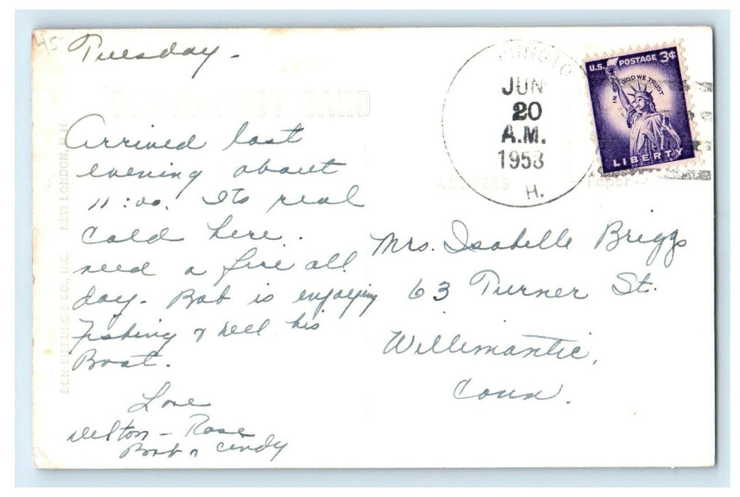 1953 Church School Town Hall Washington New Hampshire NH RPPC Photo Postcard